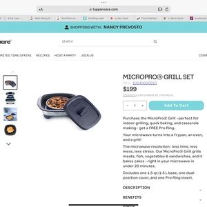 Tupperware Micropro Grill Set Brand New Microwavable